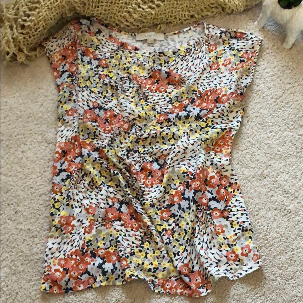 Ann Taylor Loft Blouse Floral size M
